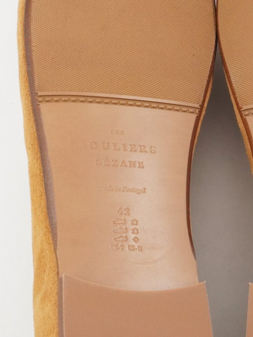 Sezane Agathe Low Ballerinas Ballet Flats in Hazelnut Suede Leather - US Size 11 - Picture 5 of 12